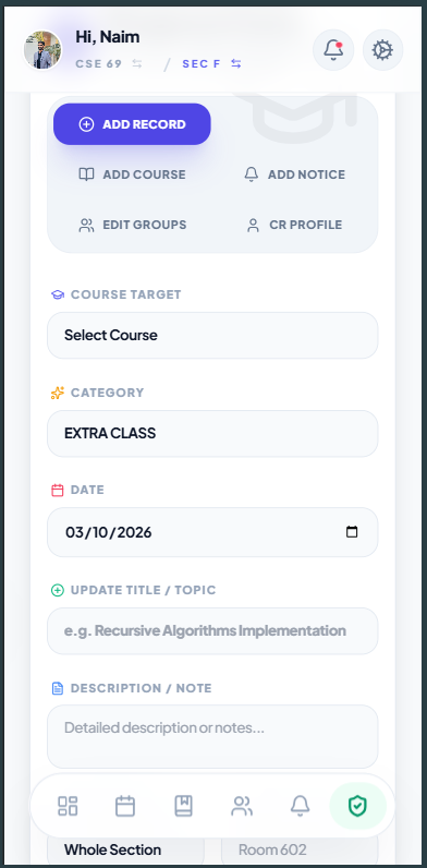 CR privileged dashboard